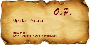 Opitz Petra névjegykártya